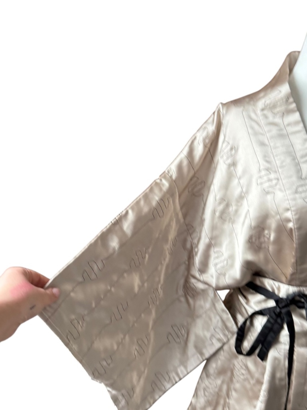 NWT Vintage Victoria Secret Kimono style Robe belted embroidered 90s 00s OS - Picture 8 of 15